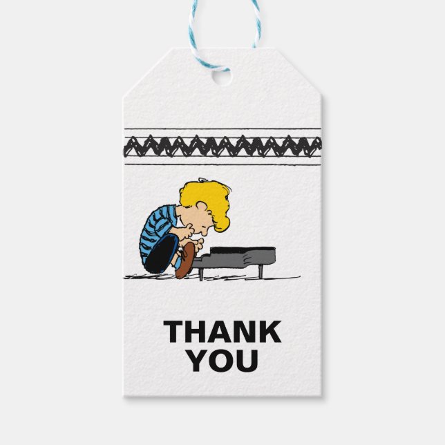 Schroeder Charlie Brown Music Geschenkanhänger (Vorderseite)