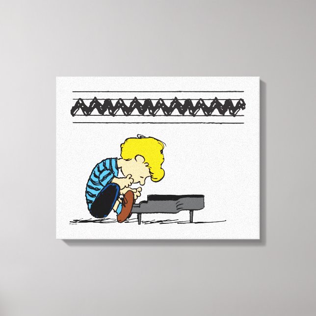 Schroeder Charlie Brown Music Leinwanddruck (Vorderseite)
