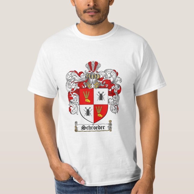 Schroeder Familienwappen - Schroeder Wappen T-Shirt (Vorderseite)