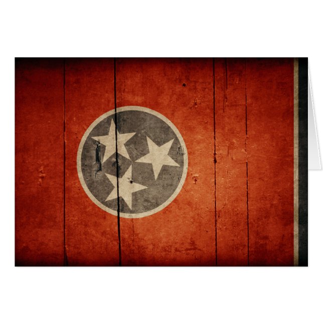 Schroffe hölzerne Tennessee-Flagge (Vorderseite (Horizontal))