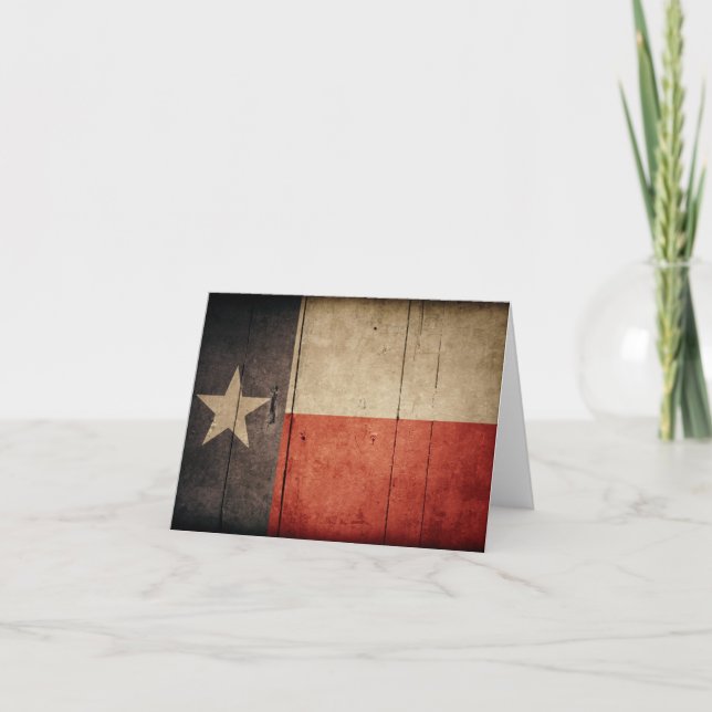 Schroffe hölzerne Texas-Flagge Karte (Vorderseite)