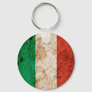 Schroffe italienische Flagge Schlüsselanhänger