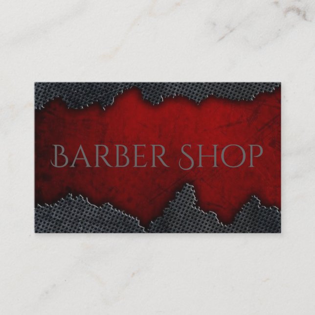Schroffe Karte für Friseursalon-rotes und (Vorderseite)