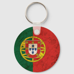 Schroffe portugiesische Flagge Schlüsselanhänger