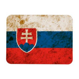 Schroffe slowakische Flagge Magnet