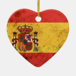 Schroffe spanische Flagge Keramikornament