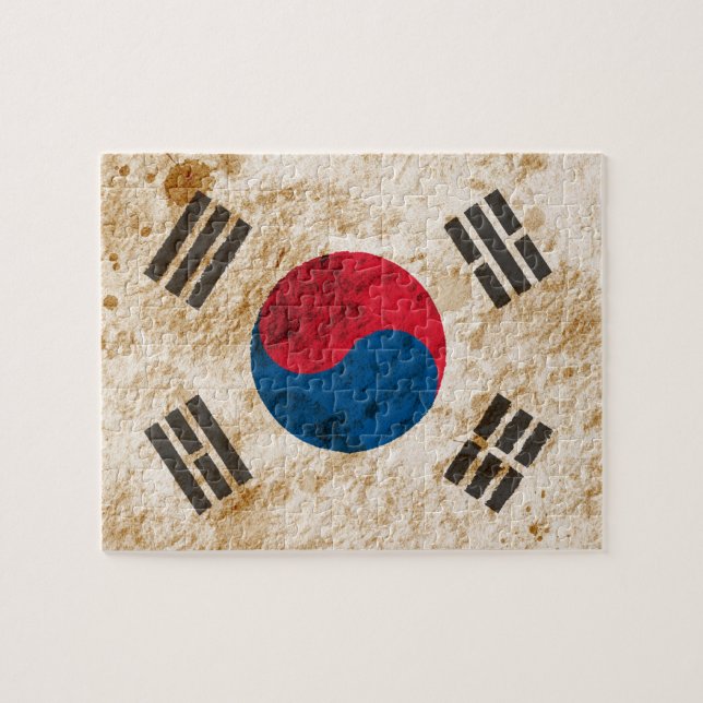 Schroffe südkoreanische Flagge (Horizontal)