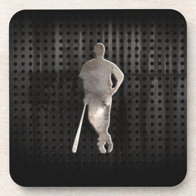 Schroffer Baseball Getränkeuntersetzer (Vorderseite)