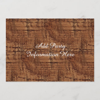 Schroffer Kastanien-Eichen-Holz-Korn-Blick Einladung