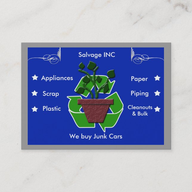 Schrott-Recycler Visitenkarte (Vorderseite)