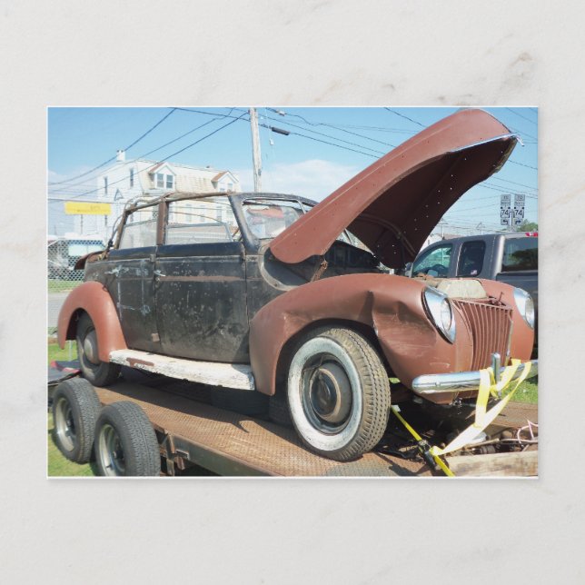 Schrottauto, 2 postkarte (Vorderseite)