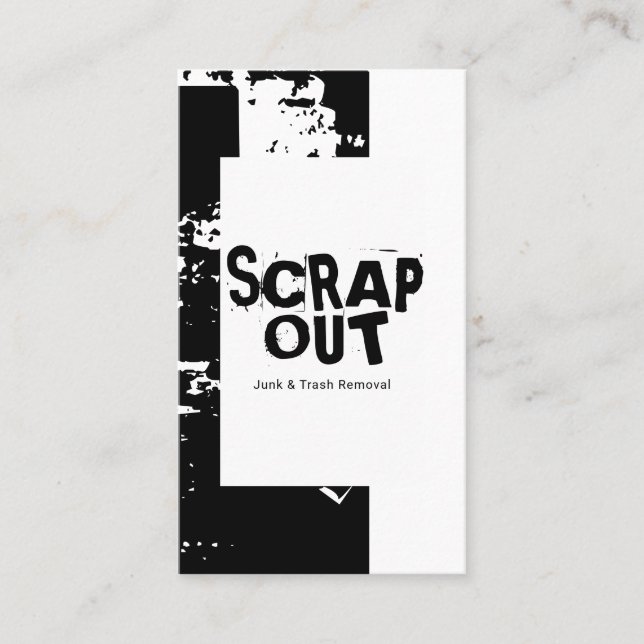 Schrottgarten, Schrott, Metall, Recycelnd Visitenkarte (Vorderseite)