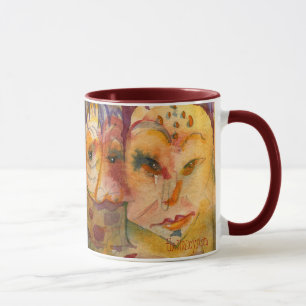 Schrullige Dameni Watercolor-Tasse Tasse