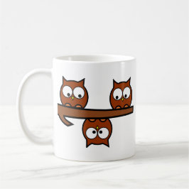 Schrullige Eulen Kaffeetasse