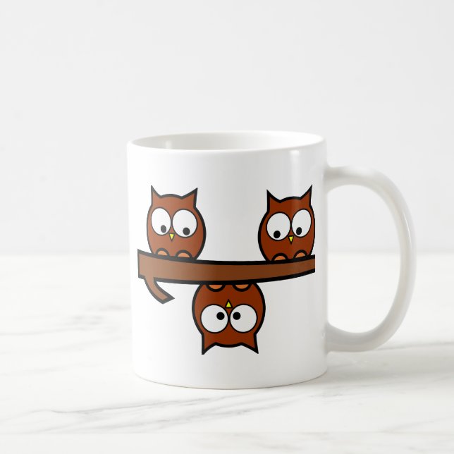 Schrullige Eulen Kaffeetasse (Rechts)