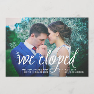 Schrullige Kalligraphie   Eloped wir Ankündigung