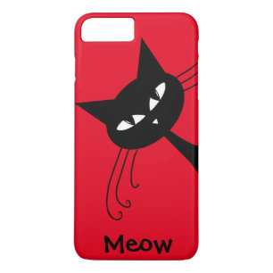 Schrullige lustige schwarze Katze katzenartig Case-Mate iPhone Hülle