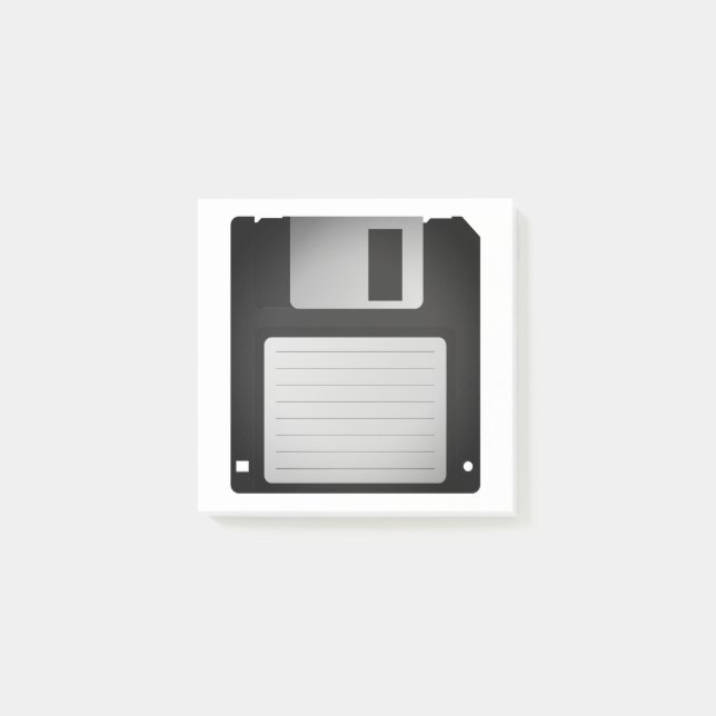 Schrullige Retro leere Diskette Post-it Klebezettel (Vorderseite)
