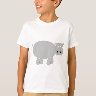 Schrullige und niedliche Cartoonflusspferd-T - T-Shirt