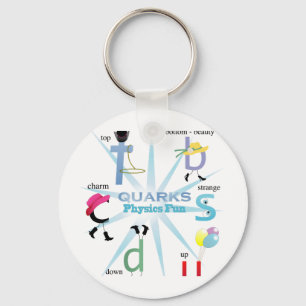 Schrulliger Quarks-Physik-Spaß Schlüsselanhänger