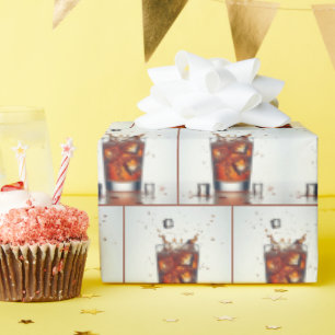 Schrumpfen von Eiskuben in Whiskey Geschenkpapier