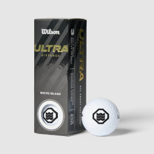 Schrumpfförmiges Kanji für drei auf dem Tablett Golfball