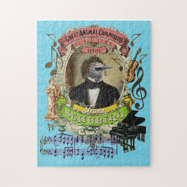 Schubird große Tierkomponist Schubert Parodie (Vertikal)