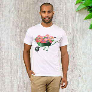 Schubkarre mit Blume T - Shirt für Männer