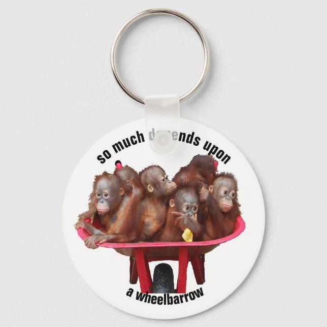 Schubkarre Schlüsselanhänger (Vorderseite)