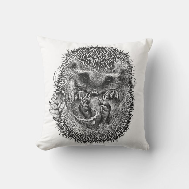 Schubkissen mit niedlichem Igel-Design Kissen (Vorderseite)