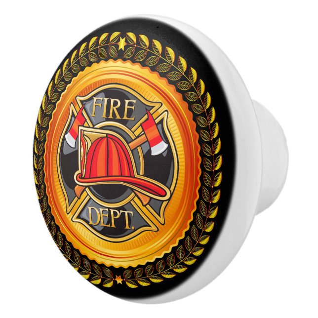 Schubknöpfe für die Feuerabteilung - SRF Keramikknauf (Rechts)
