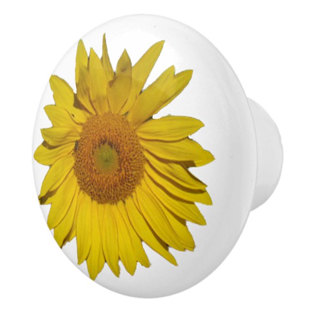 Schubladen - Sonnenblumenblume Keramikknauf (Rechts)