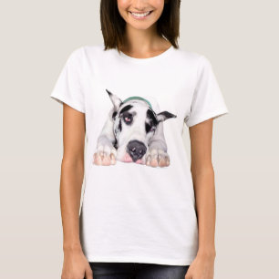 Schüchterne Harlekin-Deutsche Dogge T-Shirt
