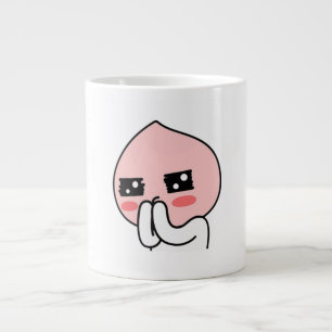 Schüchterne Pfirsich Jumbo-Tasse