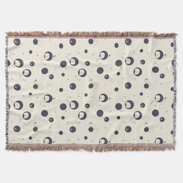 Schüchternes Elefant-Muster Decke (Vorderseite)