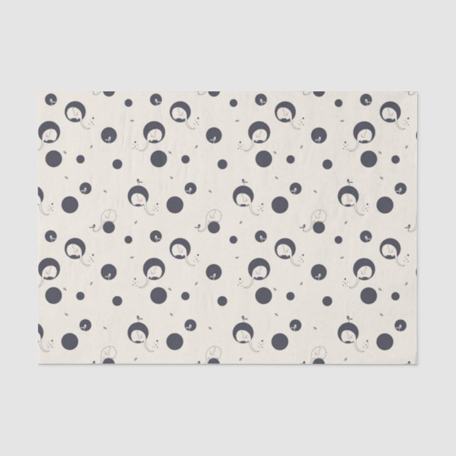 Schüchternes Elefant-Muster Seidenpapier (Vorderseite)