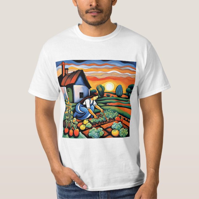 Schufterei auf dem Gemüsebeet T-Shirt (Vorderseite)