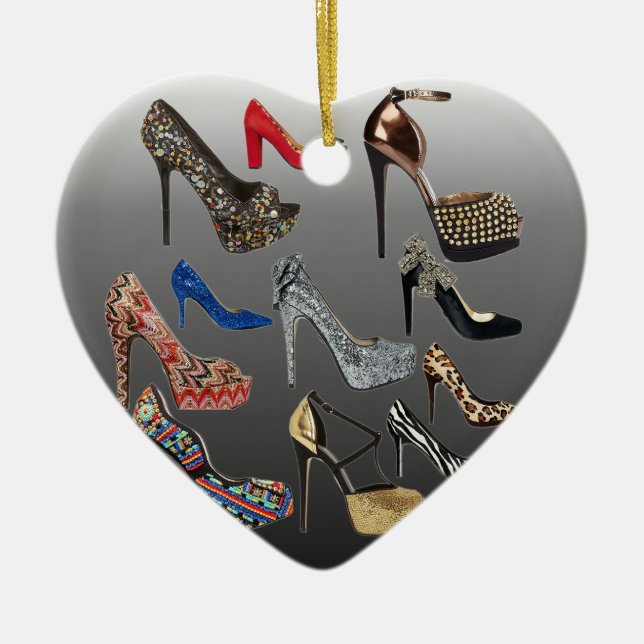 Schuh-fertigen hohe Heels-Collage besonders an Keramik Ornament (Vorne)