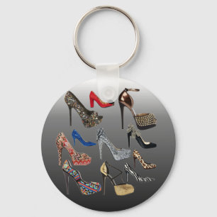 Schuh-fertigen hohe Heels-Collage besonders an Schlüsselanhänger