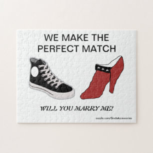 Schuh heiraten Sie mich Puzzlespiel