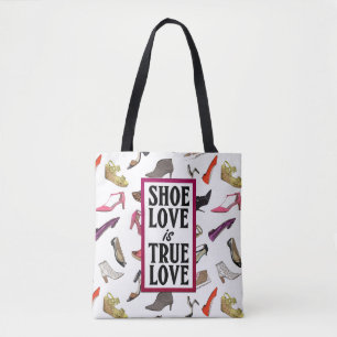 Schuh-Liebe ist trendy Schuhentwurf der wahren Tasche