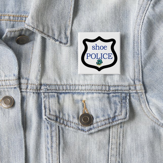 Schuh-Polizei quadriert Knopf Button (Beispiel)