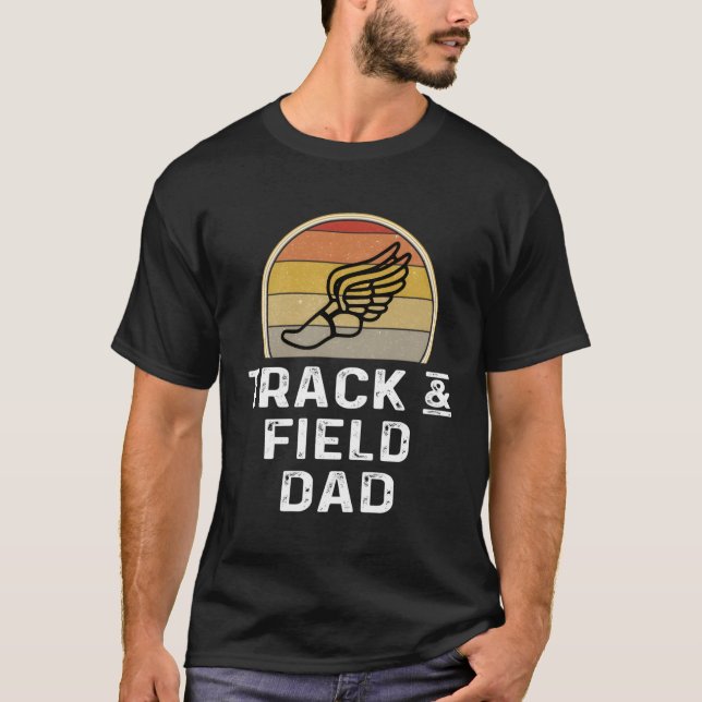 Schuh-Sneaker für Track- und Field-Vater T-Shirt (Vorderseite)
