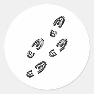 Schuhbahnen - Abdruck Runder Aufkleber