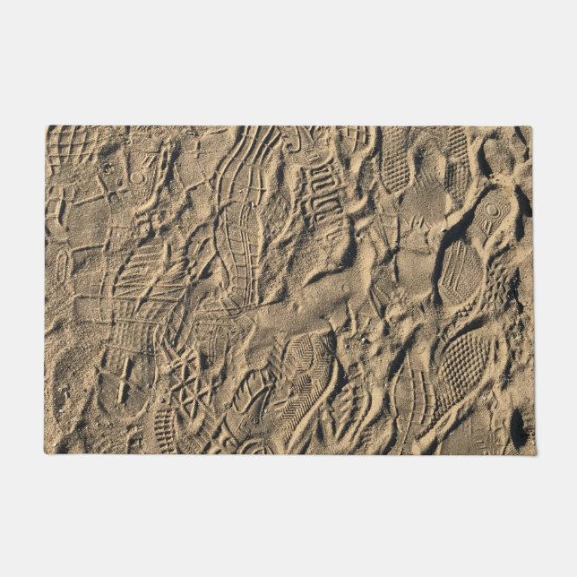 Schuhdrucke im Sand Fußmatte (Vorderseite)