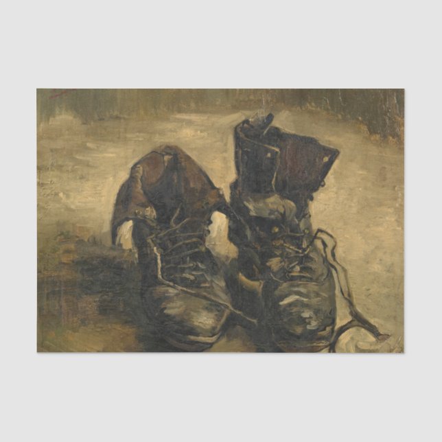 Schuhe, 1886 von Vincent van Gogh Seidenpapier (Vorderseite)