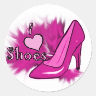 Schuhe der Liebe I Runder Aufkleber