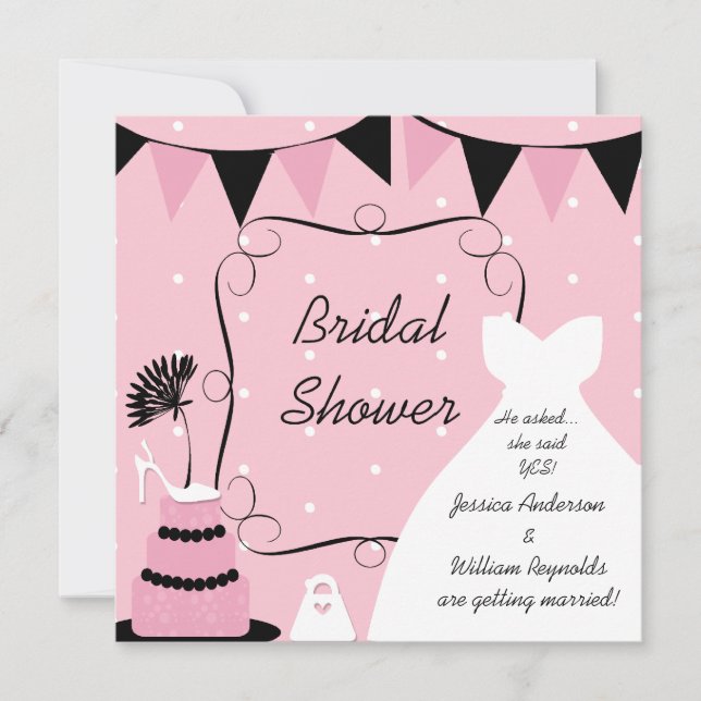 Schuhe für gedachte Bridal Dusche Einladung (Vorderseite)