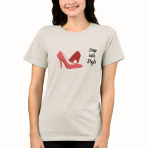 Schuhe im Stil Schritt Grafik T-Shirt