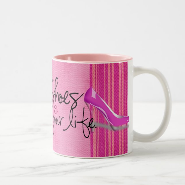 Schuhe können Ihr Leben verändern! Zweifarbige Tasse (Rechts)